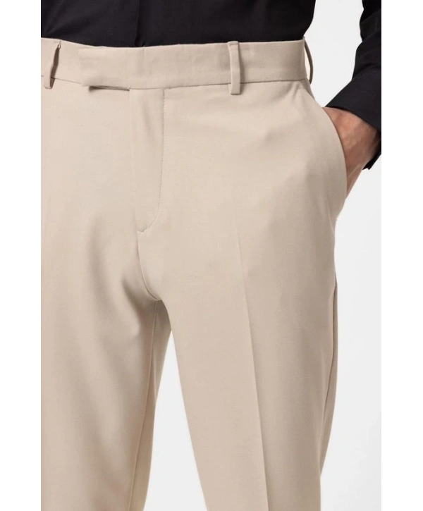 Erkek Dar Kesim Kanvas Pantolon -Bej