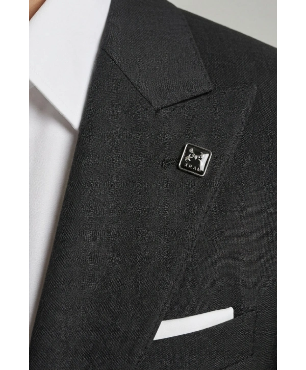 Erkek Dar Kesim Likralı Spor Takım Elbise - Siyah