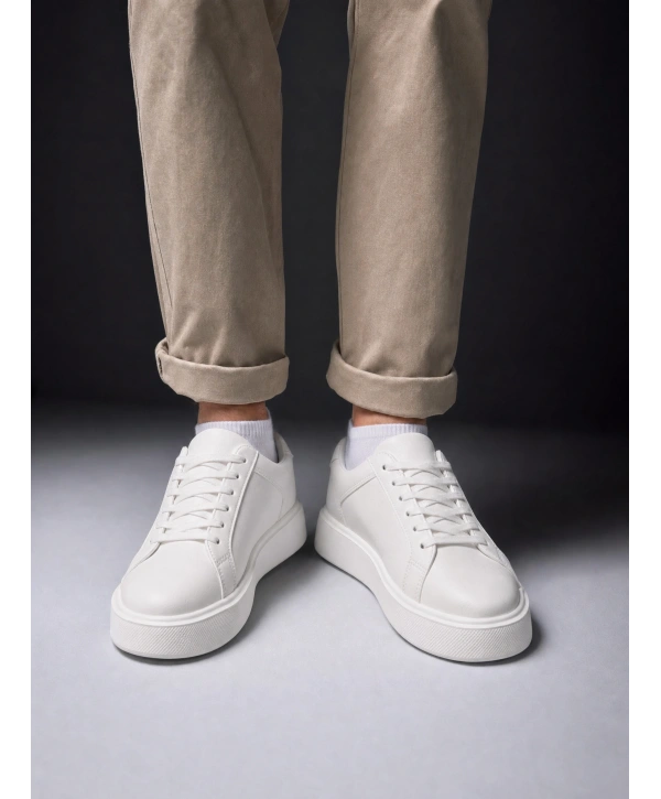 Erkek Eva Taban Sneakers Ayakkabı- Beyaz