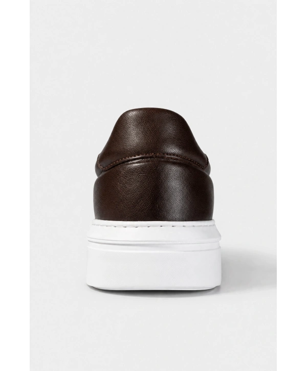 Erkek Eva Taban Sneakers Ayakkabı- Kahve Beyaz