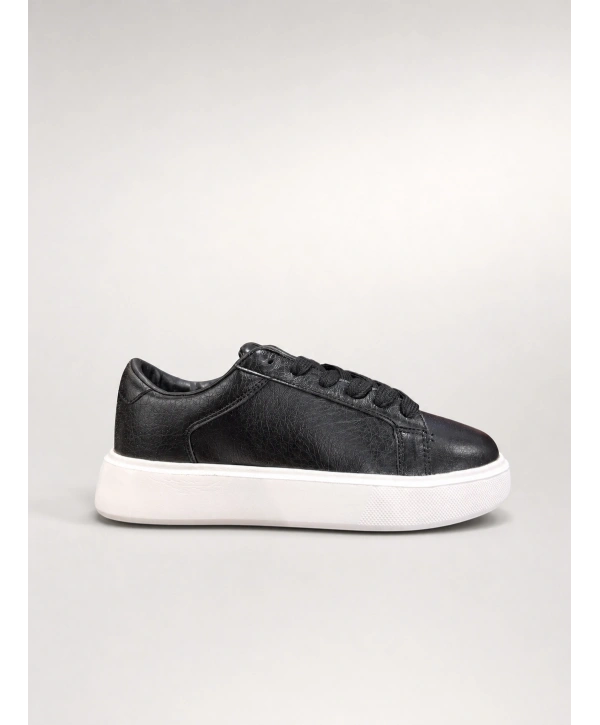 Erkek Eva Taban Sneakers Ayakkabı- Siyah Beyaz