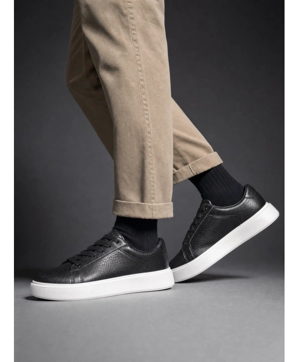 Erkek Eva Taban Sneakers Ayakkabı- Siyah Beyaz