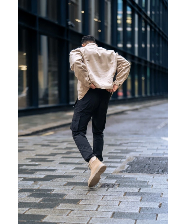 Erkek Eva Taban Su Geçirmez Bağcıkllı Kışlık Süet Bot- Krem