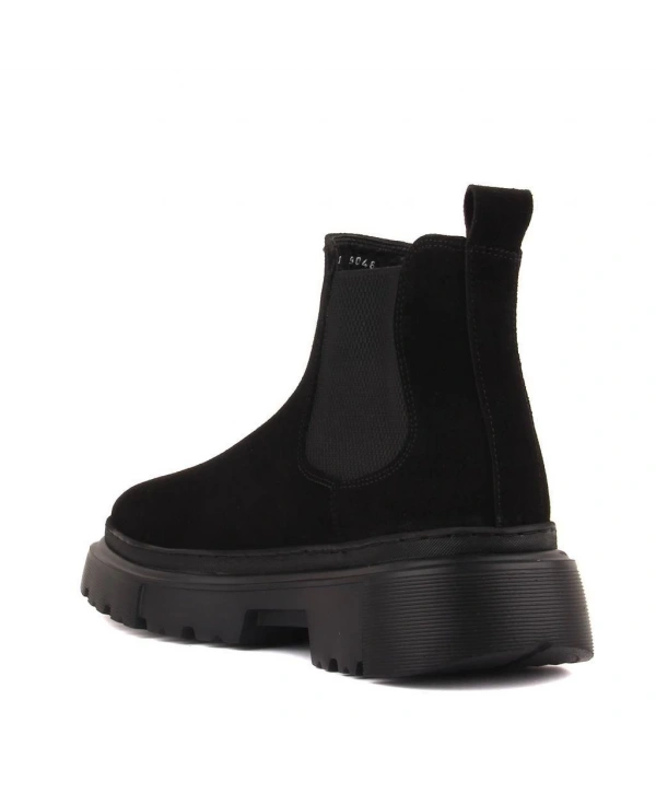 Erkek Eva Taban Suet Deri Bot - Siyah