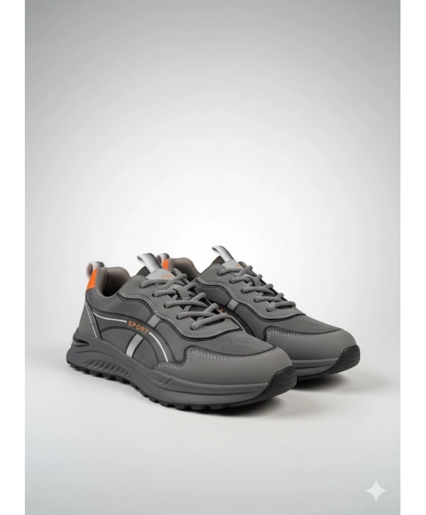 Erkek Günlük Ortopedik Akıllı Taban Spor Ayakkabı - Gri