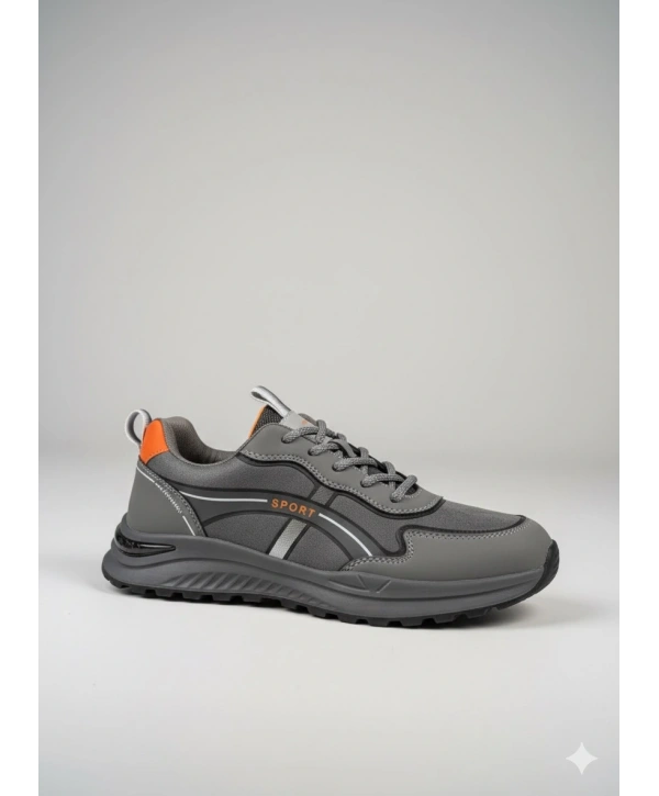 Erkek Günlük Ortopedik Akıllı Taban Spor Ayakkabı - Gri