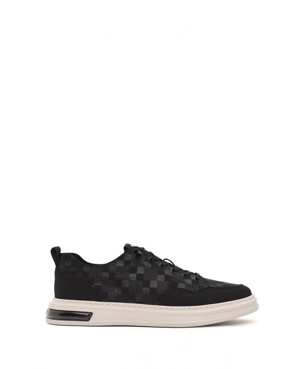 Erkek Günlük Ortopedik Akıllı Taban Spor Ayakkabı- Siyah