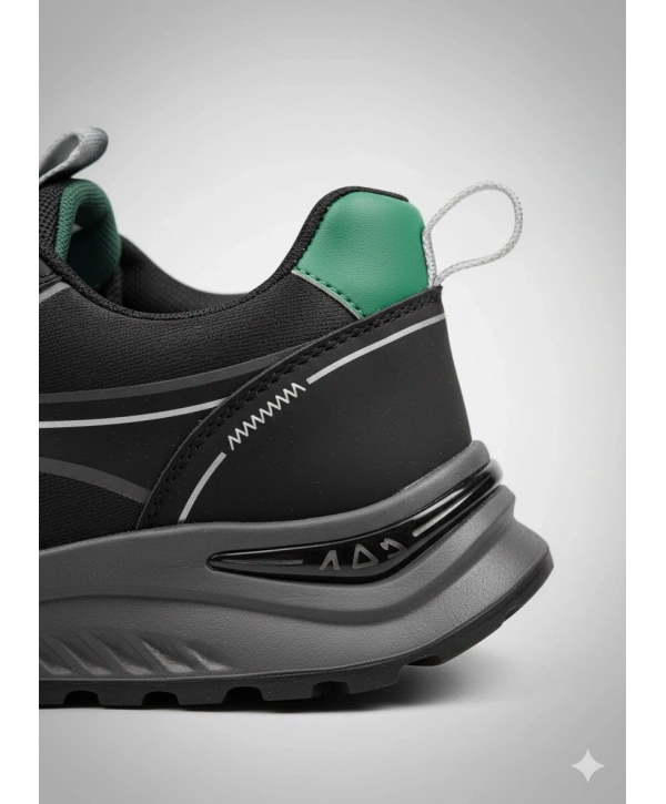 Erkek Günlük Ortopedik Akıllı Taban Spor Ayakkabı - Siyah