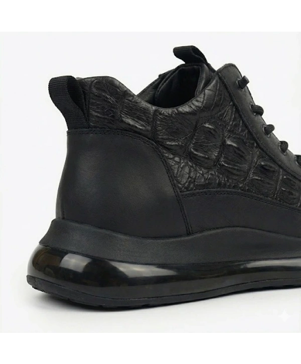 Erkek Günlük Ortopedik Akıllı Taban Spor Ayakkabı- Siyah