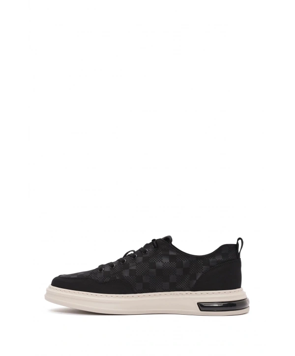 Erkek Günlük Ortopedik Akıllı Taban Spor Ayakkabı- Siyah