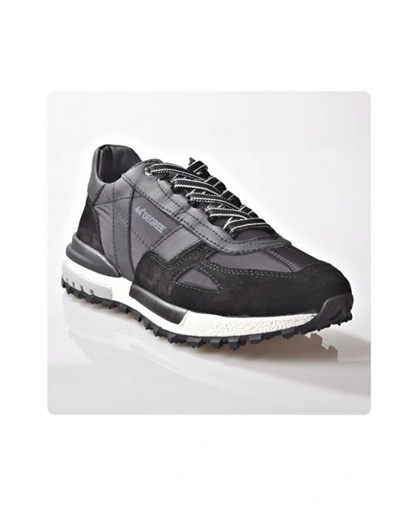 Erkek Günlük Ortopedik Akıllı Taban Spor Ayakkabı- Siyah-Beyaz