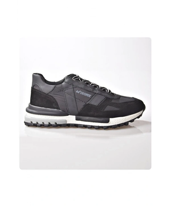 Erkek Günlük Ortopedik Akıllı Taban Spor Ayakkabı- Siyah-Beyaz