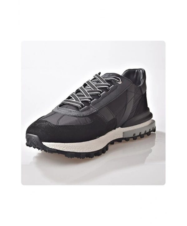 Erkek Günlük Ortopedik Akıllı Taban Spor Ayakkabı- Siyah-Beyaz