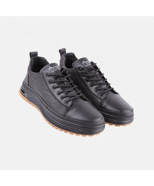 Erkek İçi Dışı Deri Eva Taban Sneakers Spor Ayakkabı- Beyaz