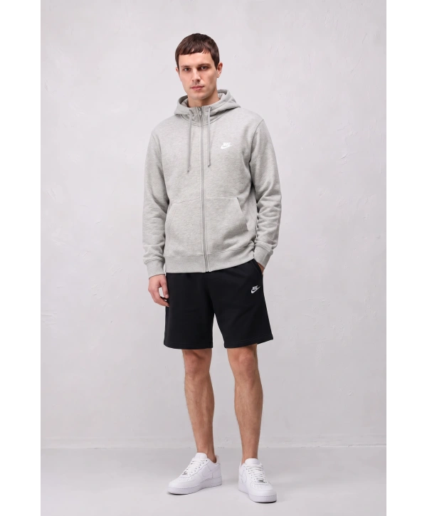 Erkek Nike Fermuarlı Kapüşonlu Hırka - Gri