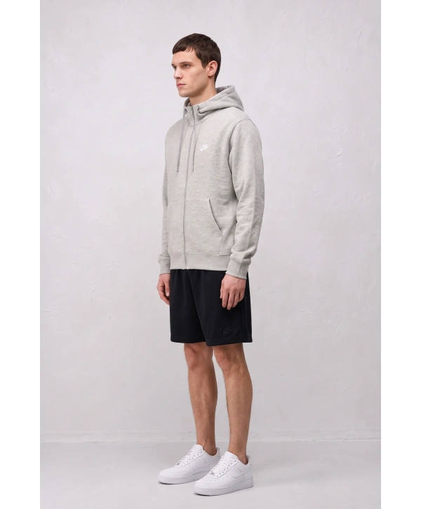 Erkek Nike Fermuarlı Kapüşonlu Hırka - Gri