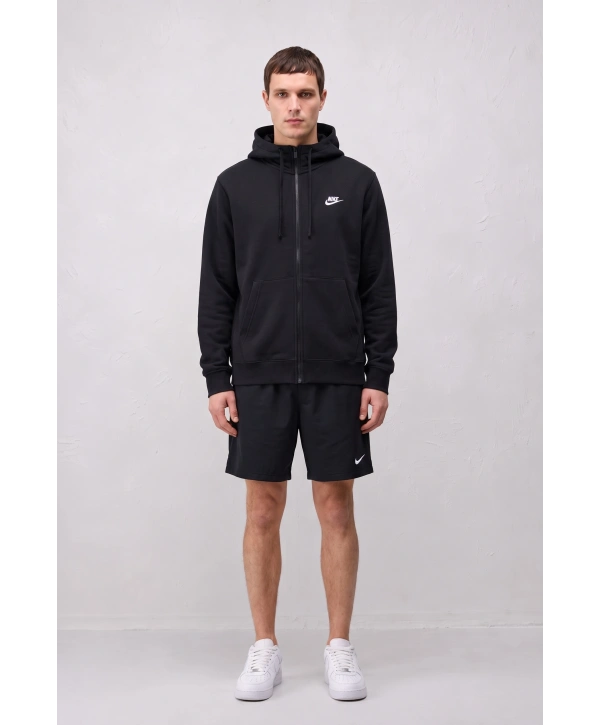 Erkek Nike Fermuarlı Kapüşonlu Hırka - Siyah