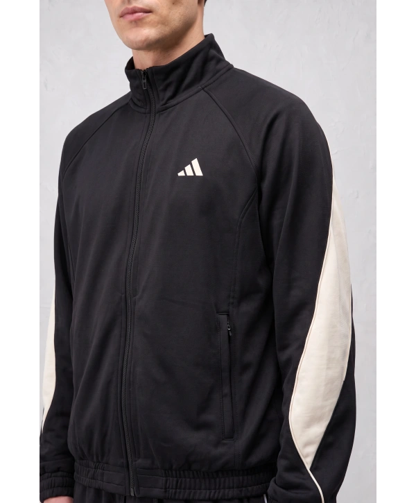 Erkek Normal Adidas Fermuarlı EşofmanTakım - Siyah