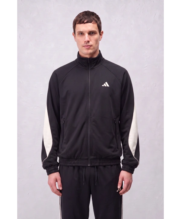 Erkek Normal Adidas Fermuarlı EşofmanTakım - Siyah