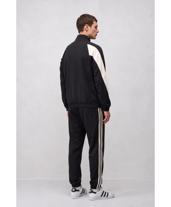 Erkek Normal Adidas Fermuarlı EşofmanTakım - Siyah