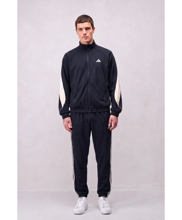 Erkek Normal Adidas Fermuarlı EşofmanTakım - Siyah