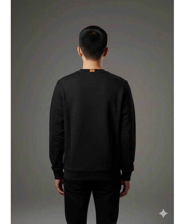 Erkek Normal Kalıp Elevatıon Yazılı Sweat- Siyah