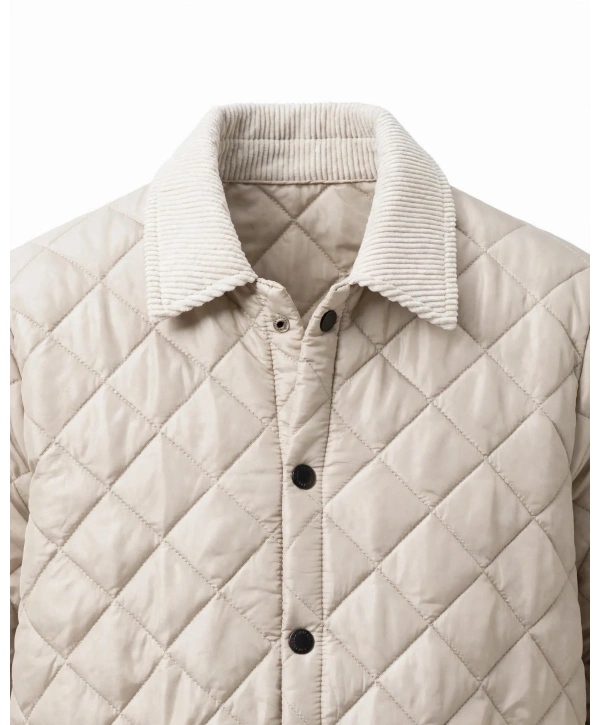 Erkek Normal Kalıp Jel Dolgu Bomber Mont- Krem