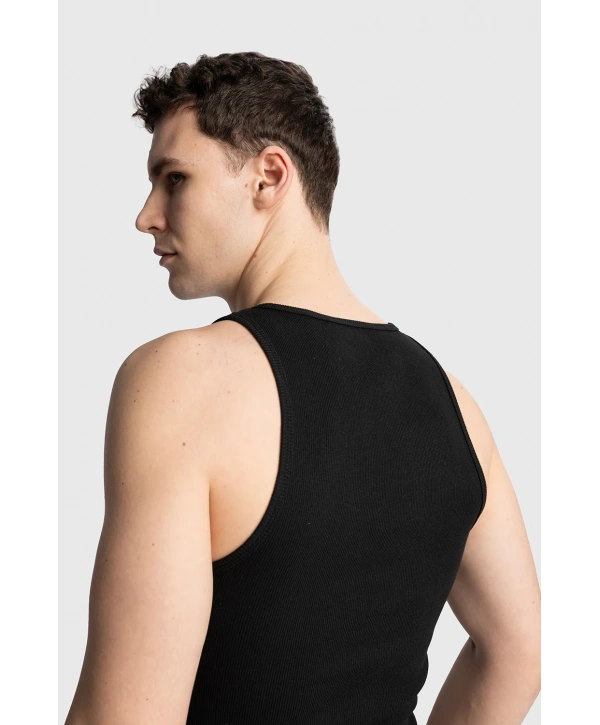 Erkek Normal Kalıp Sporcu Atleti - Siyah