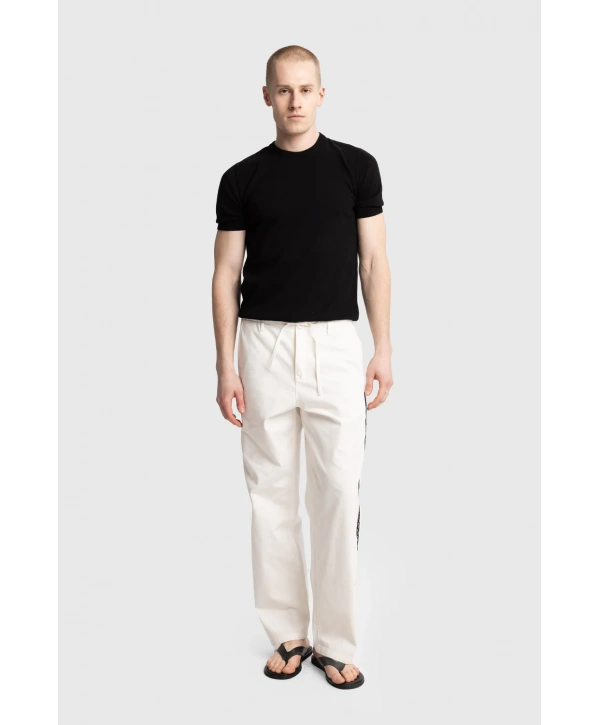 Erkek Normal Kesim Bisiklet Yaka Triko Thişört -Siyah