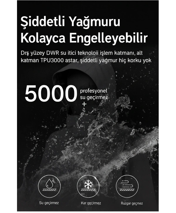 Erkek Normal Kesim Kaz Tüyü Outdoor Fermuarlı Mont-Siyah-Yeşil