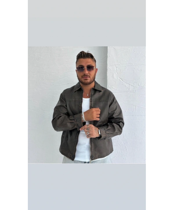 Erkek Owersize Jel Dolgu Şişme Mont- Siyah