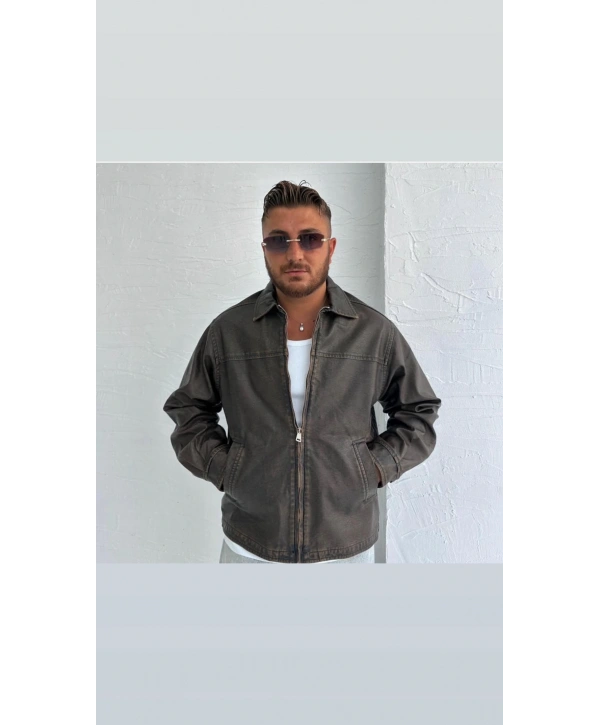 Erkek Owersize Jel Dolgu Şişme Mont- Siyah