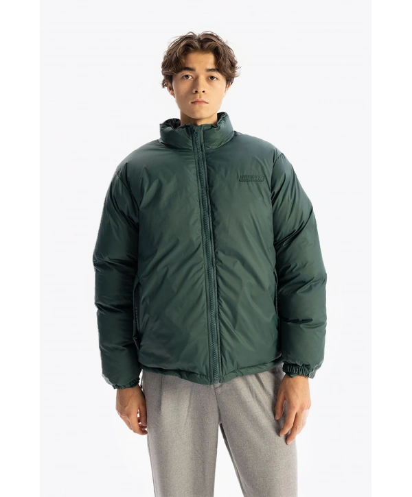 Erkek Owersize Jel Dolgu Şişme Mont-Yeşil