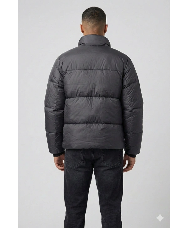 Erkek Owersize Kalıp Şişme Mont- Siyah