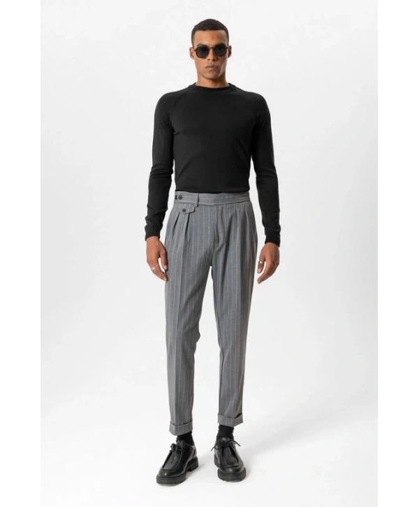 Erkek Owersize Yarım Balıkçı Triko Kazak - Siyah