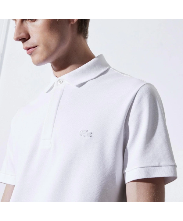 Erkek Polo Yaka Lacoste Pamuk Tişört - Beyaz