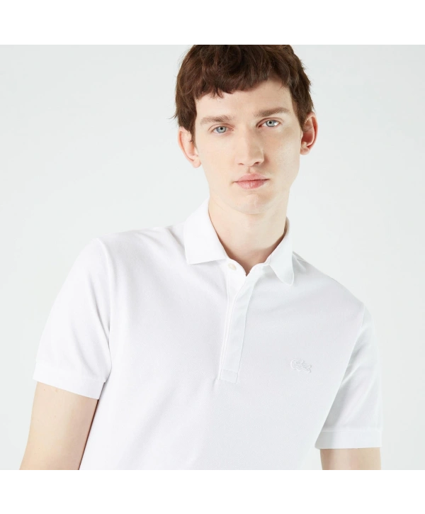 Erkek Polo Yaka Lacoste Pamuk Tişört - Beyaz