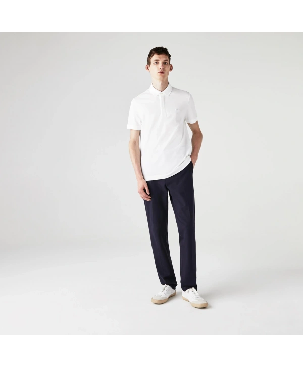 Erkek Polo Yaka Lacoste Pamuk Tişört - Beyaz