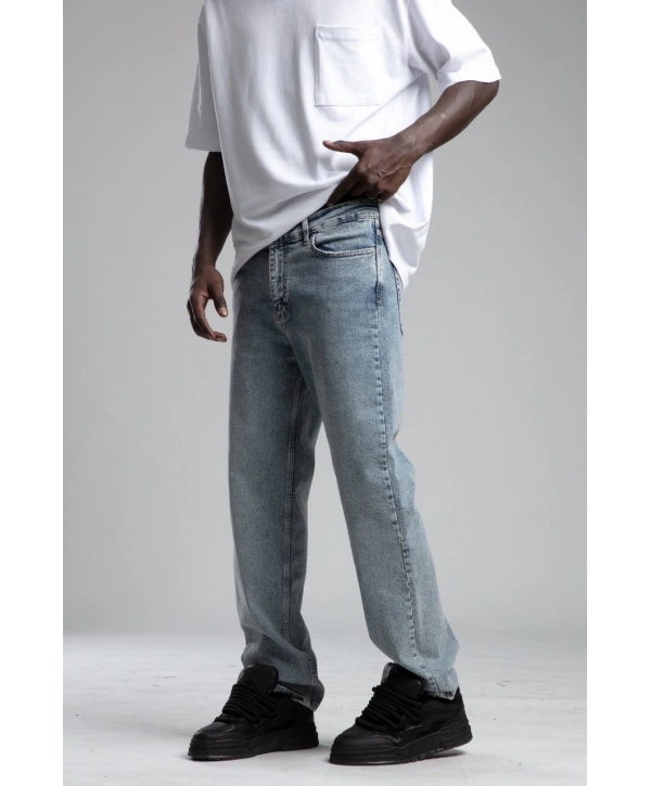 Erkek Rahat Kalıp Bagy Kot Pantolon - A.Mavi