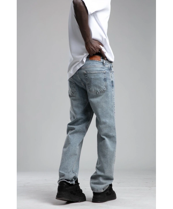 Erkek Rahat Kalıp Bagy Kot Pantolon - A.Mavi