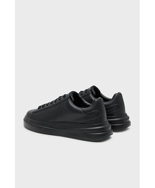 Erkek Snekars Guees Günlük Deri Spor Ayakkabı- Siyah-Siyah
