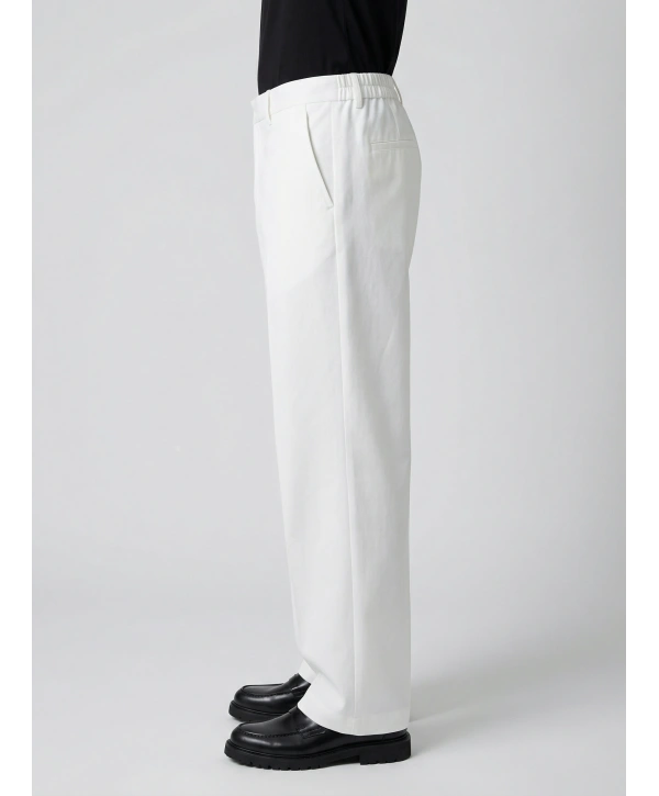 Erkek Super Bagy Kesim Keten Pantolon-Beyaz