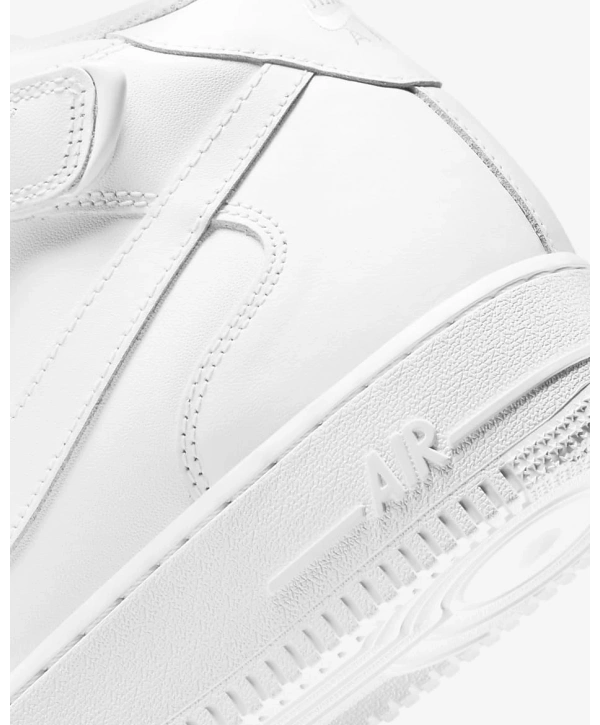 Unisex Deri Airforce Bilekli Günlük Spor Ayakkabı-Beyaz-Beyaz