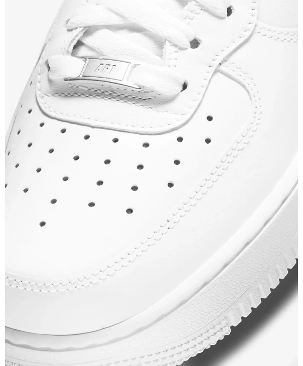 Unisex Deri Airforce Bilekli Günlük Spor Ayakkabı-Beyaz-Beyaz