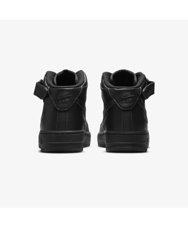 Unisex Deri Airforce Bilekli Günlük Spor Ayakkabı-Siyah Siyah