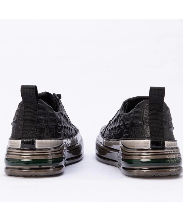 Yeni Nesil Teknoloji Silikon Taban Günlük Ayakkabı - Siyah