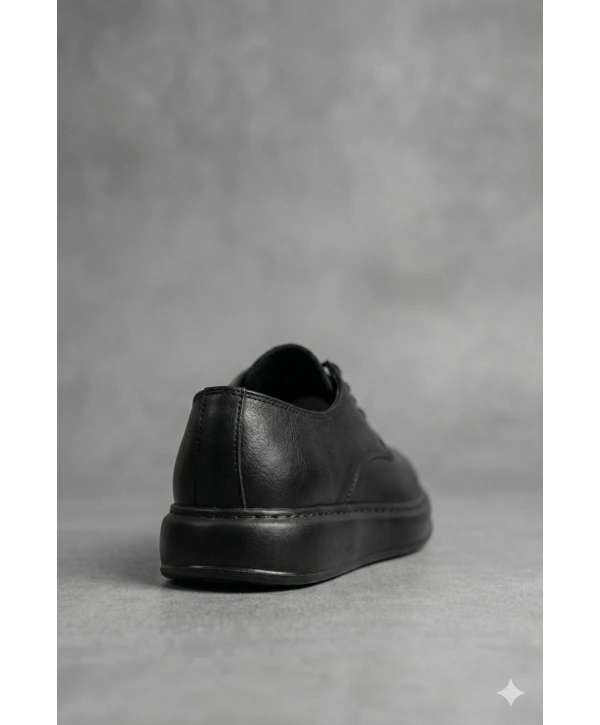 Yeni Sezon Erkek Tarz Casual Sneakers Günlük Spor Rahat Ayakkabı-Siyah-Siyah