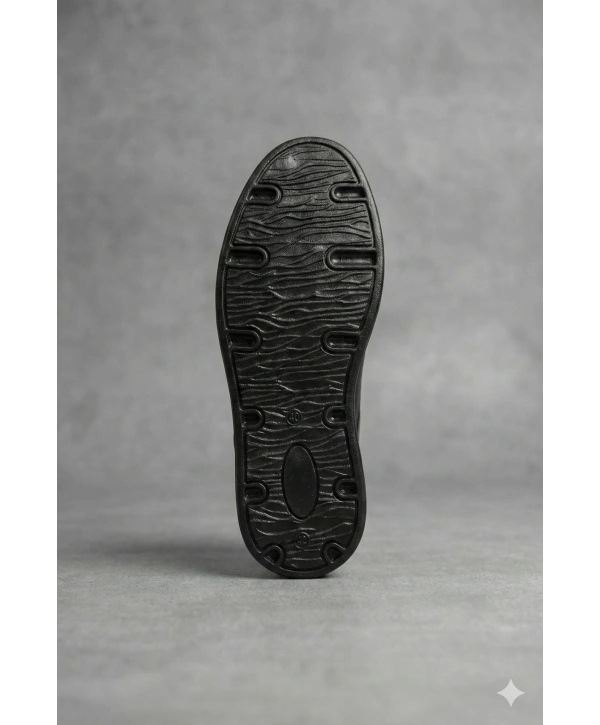 Yeni Sezon Erkek Tarz Casual Sneakers Günlük Spor Rahat Ayakkabı-Siyah-Siyah