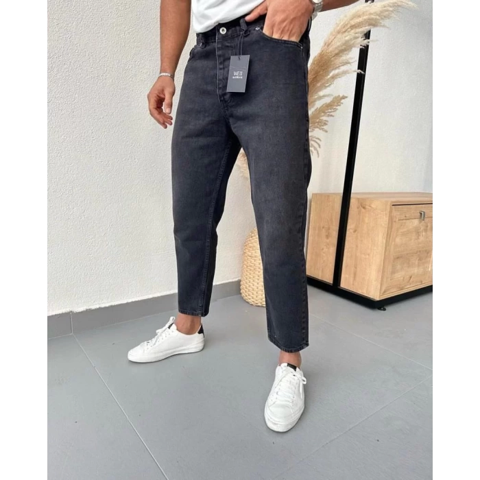 Erkek Boyfriend Likrasız Kot Pantolon - Füme