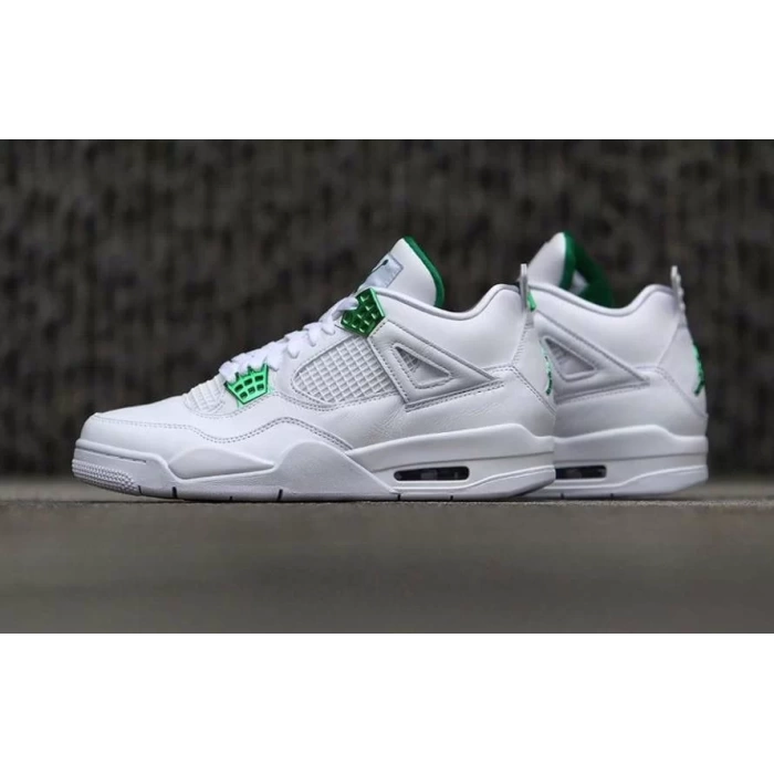 Nıke Aır Jordan 4 Retro Spor Ayakkabı - Beyaz-Yeşil